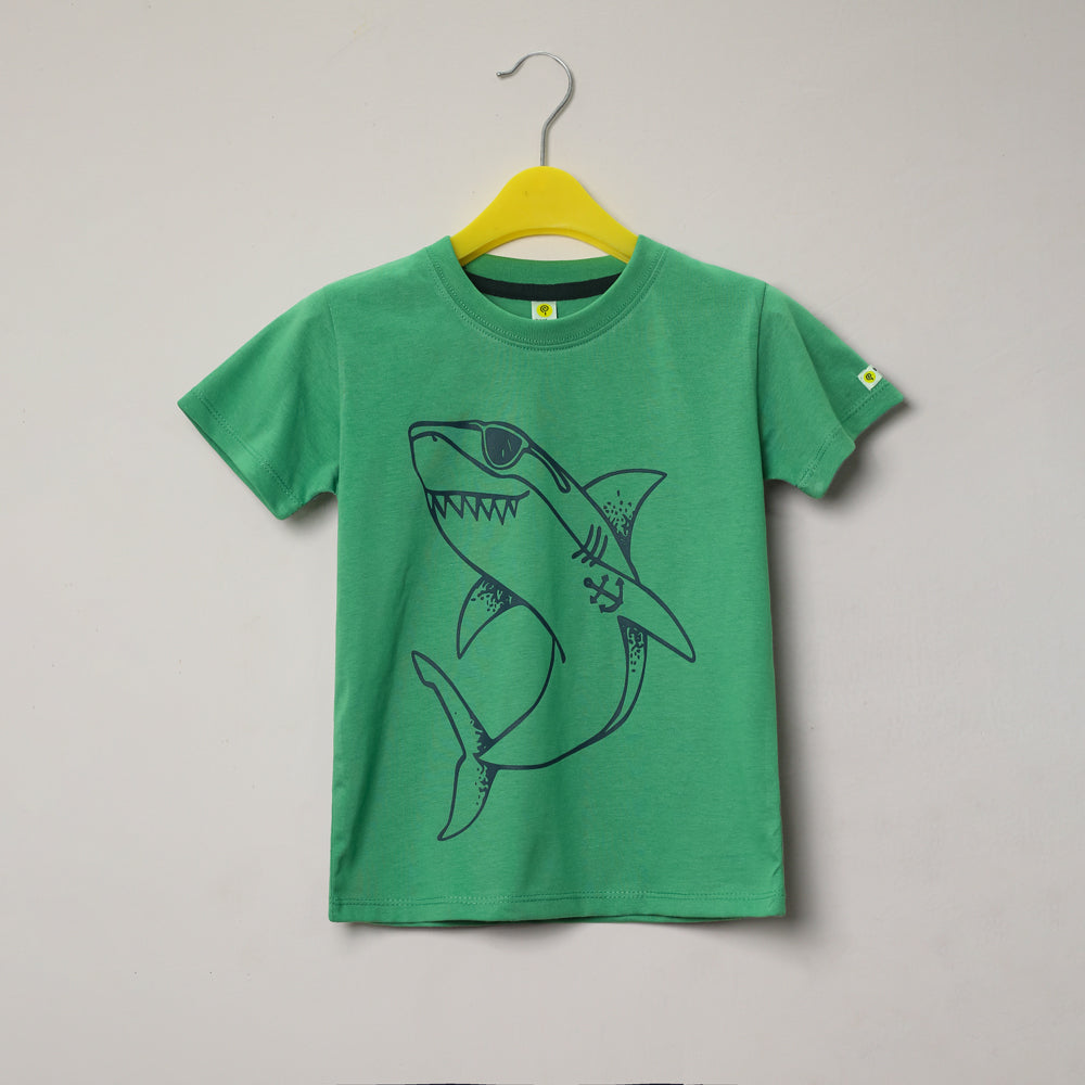 Shark Green & Navy Twinset
