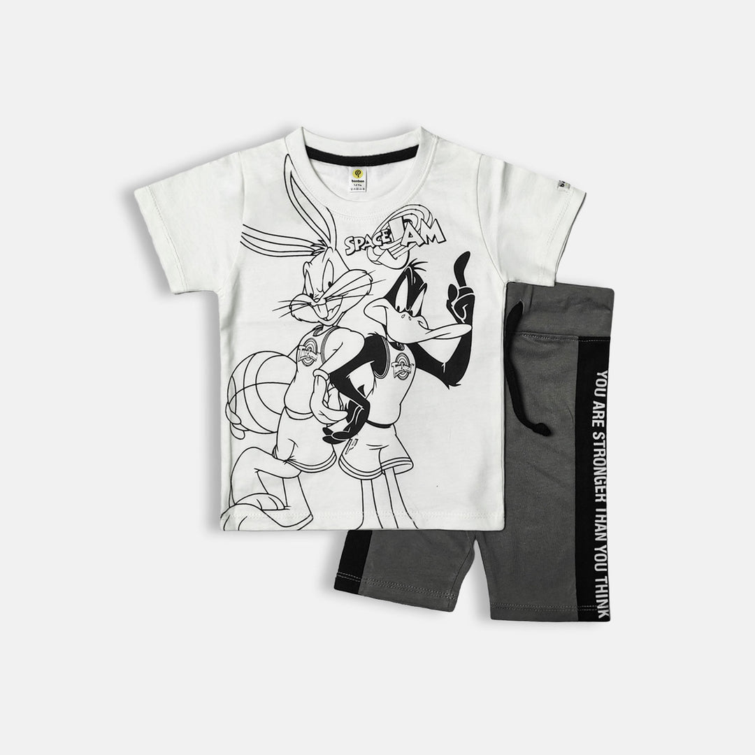 Space Jam White & Grey Twinset