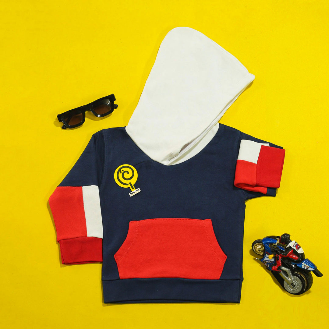 Navy Retro Hoodie