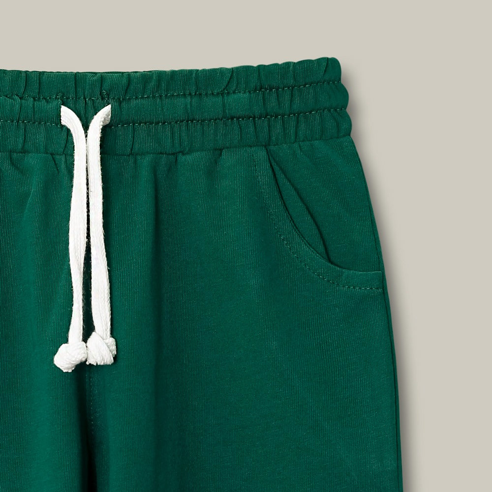 White&Green Striped Polo Set