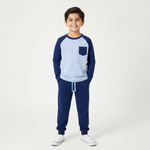 Load image into Gallery viewer, Sky-Blue Full-Sleeves PJ's
