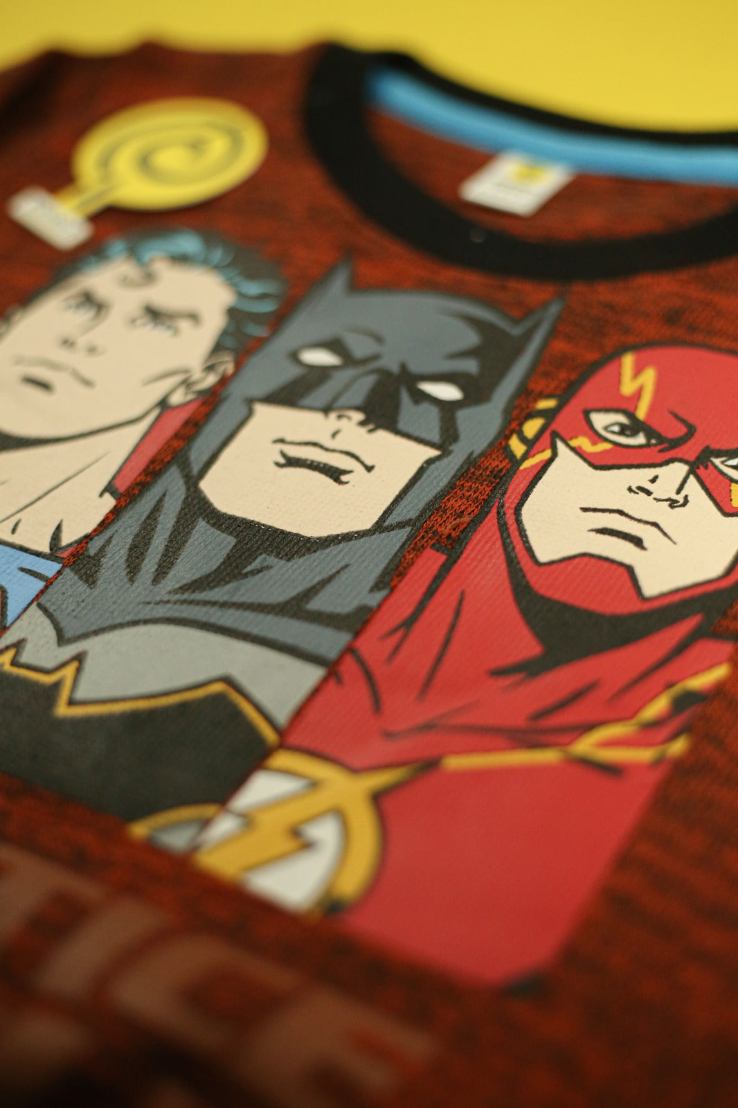 Justice league orange mottled sweatshirt