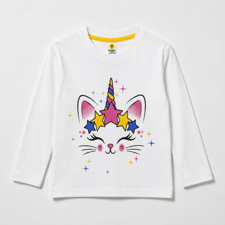 Unicorn Cat Full-Sleeves Tee