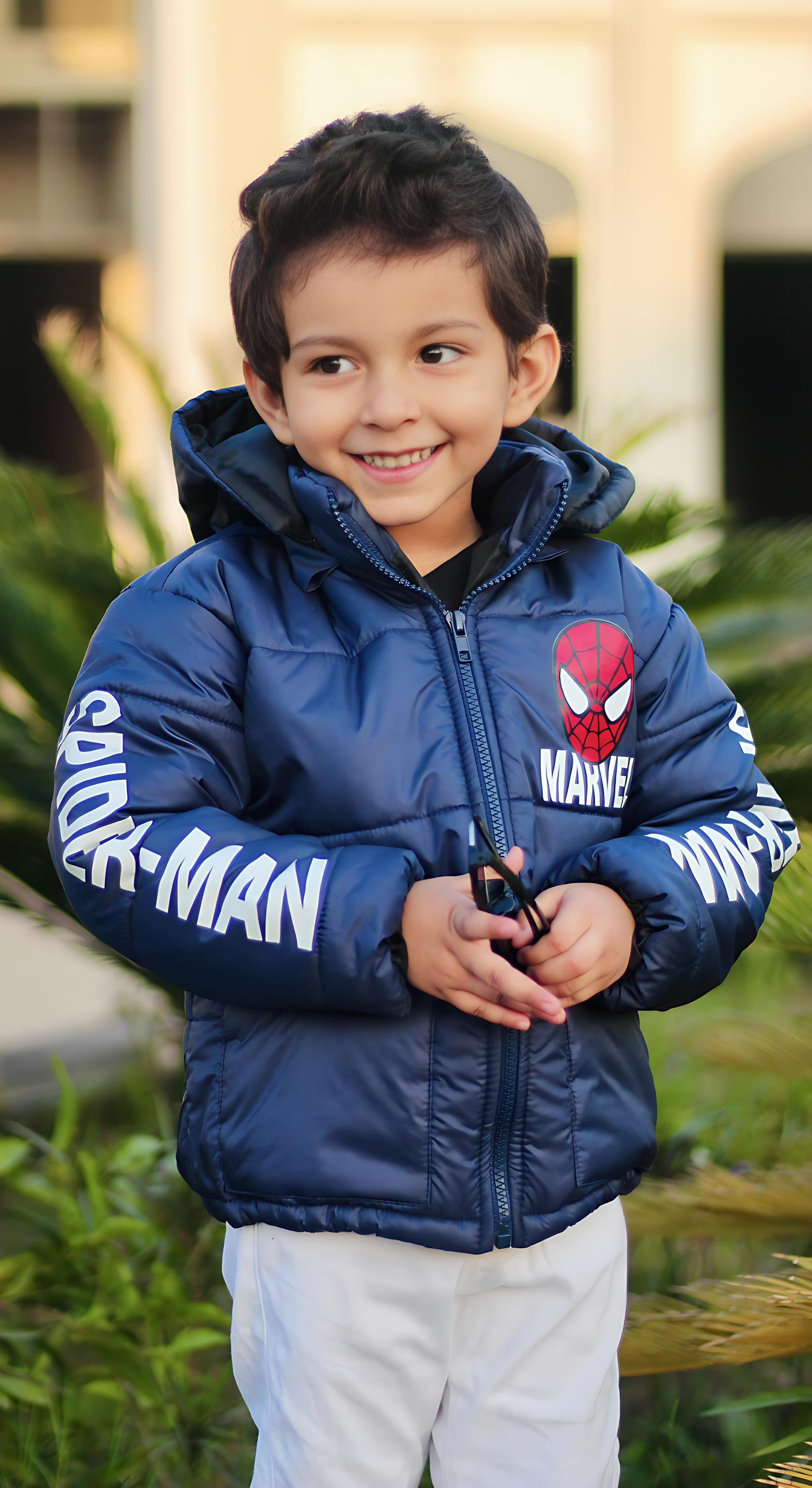 Marvel Navy Full Sleeves Puffer Jacket