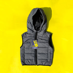Grey Sleeveless Puffer Jacket