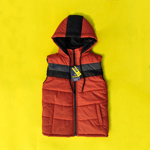 Falcon Orange Sleeveless Puffer Jacket