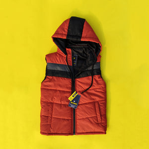 Falcon Orange Sleeveless Puffer Jacket