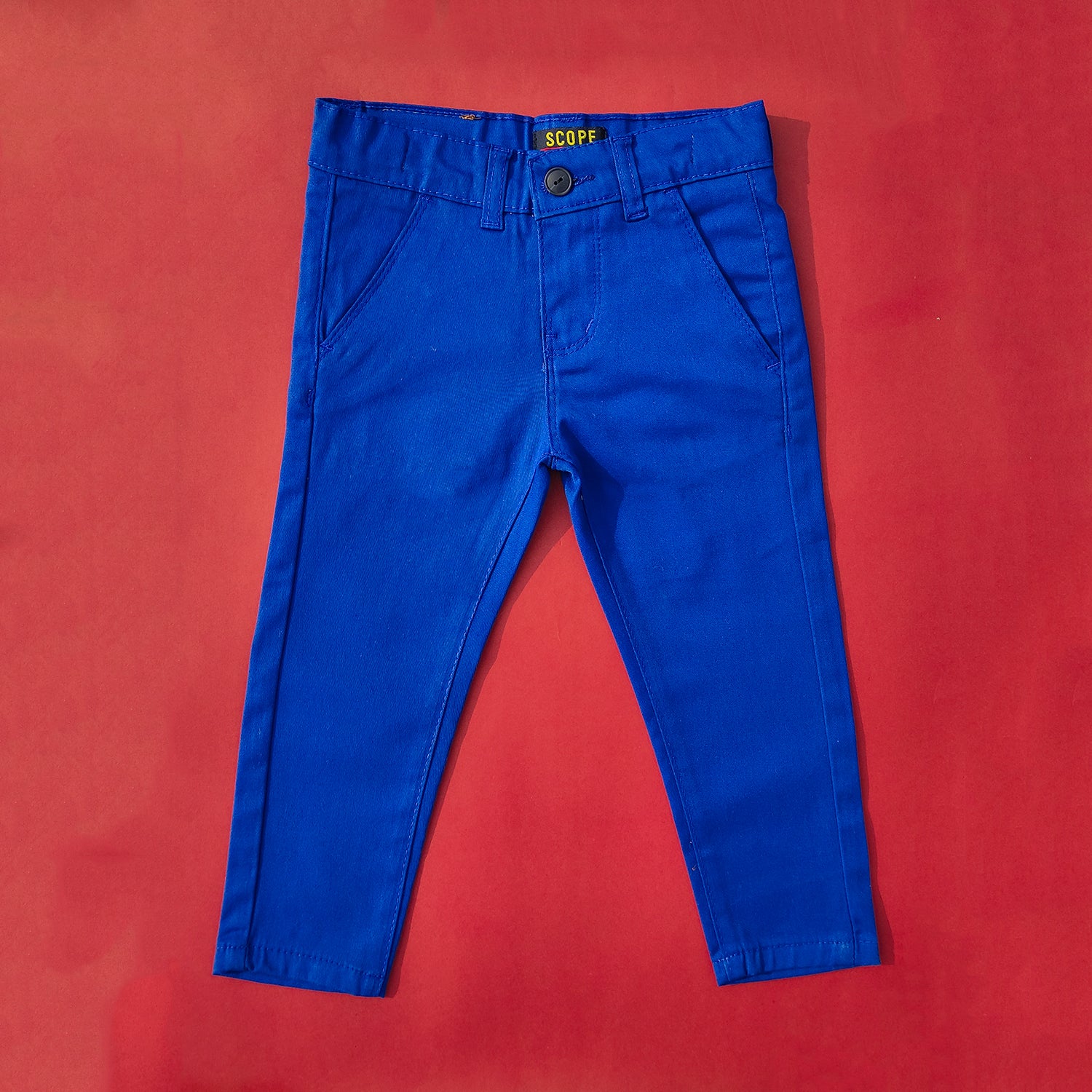 Blue Pants With Pocket Detailing