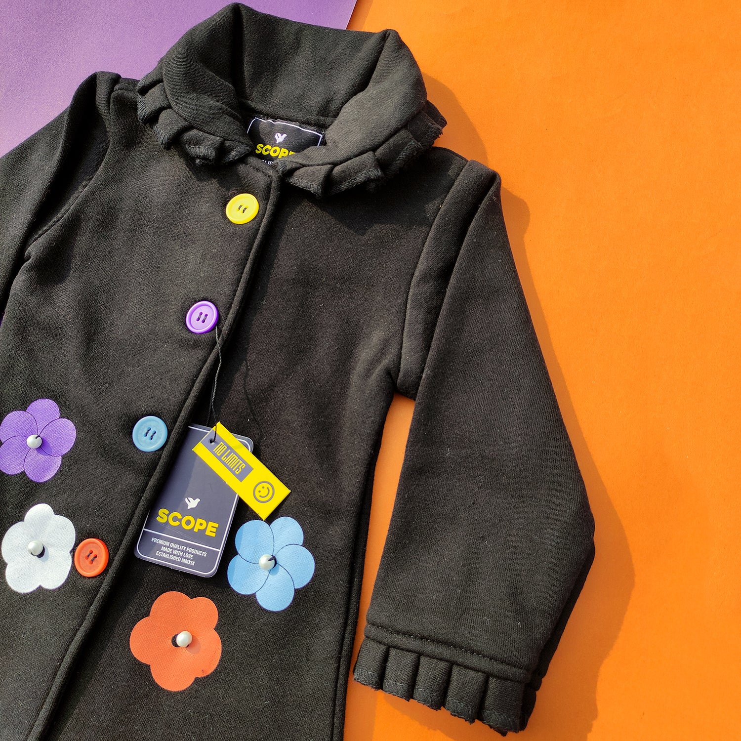Spring Black Long Coat