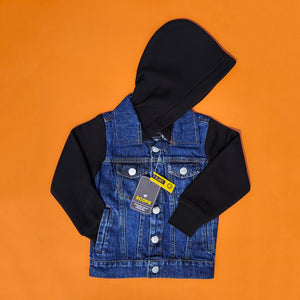 Blue & Black Denim Fusion Jacket