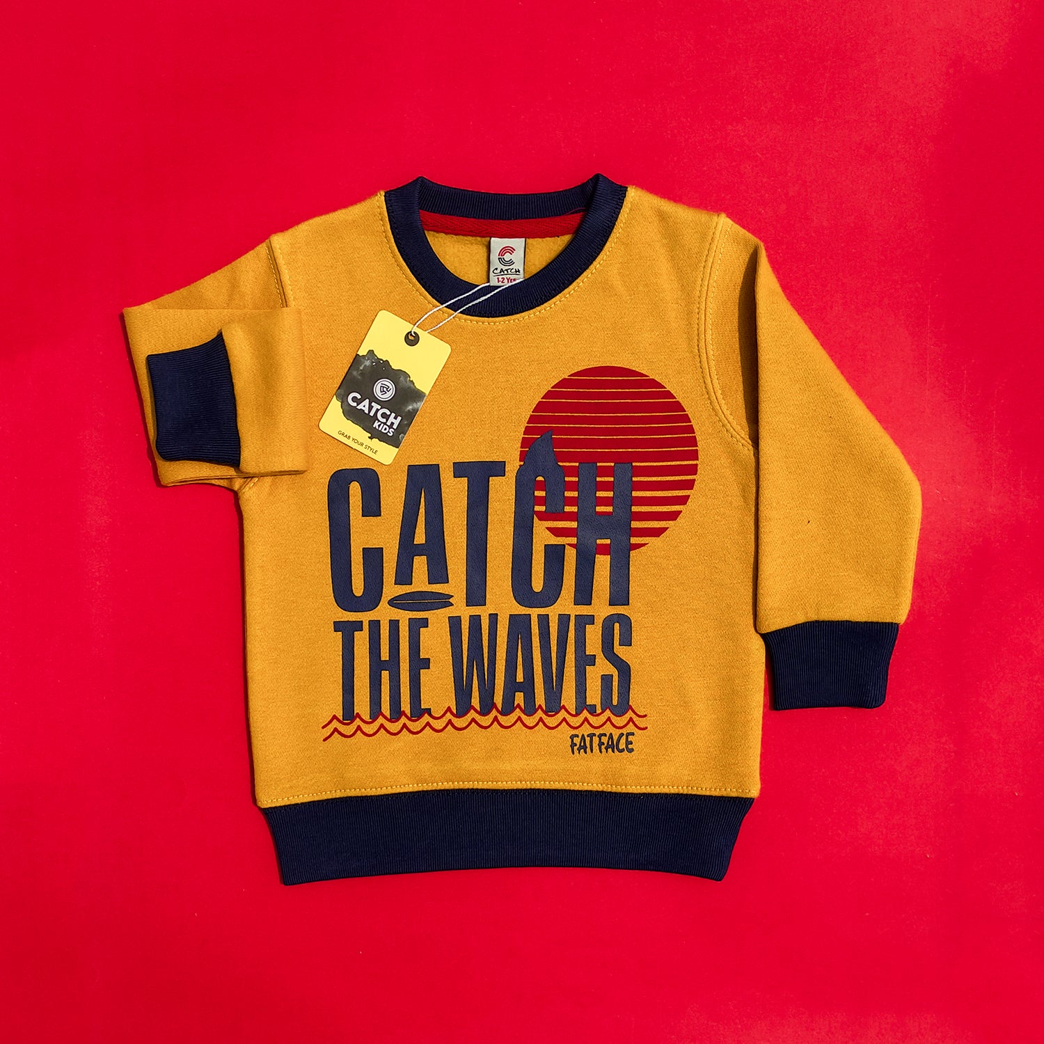 Catch The Waves Mustard Sweatshirt