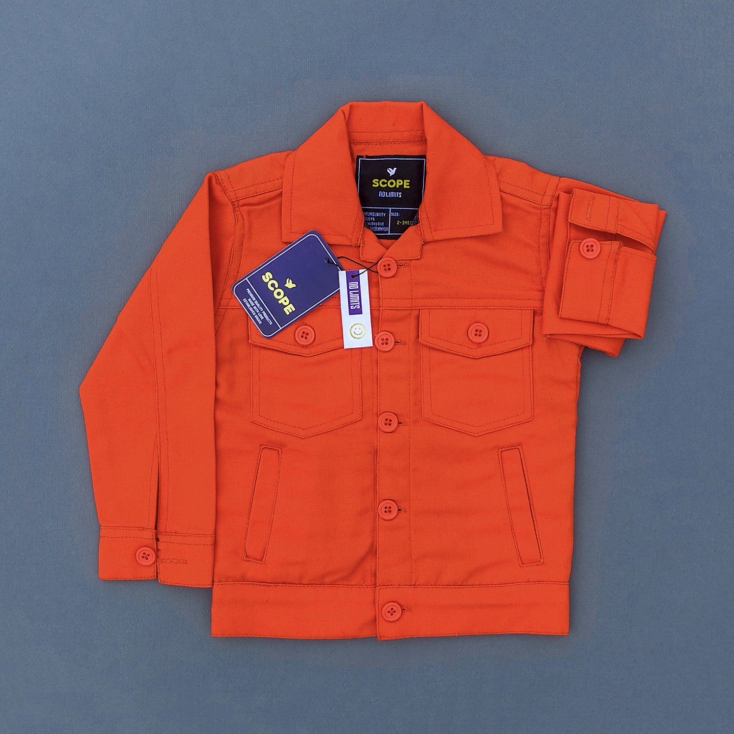 Neon Orange Twill Jacket