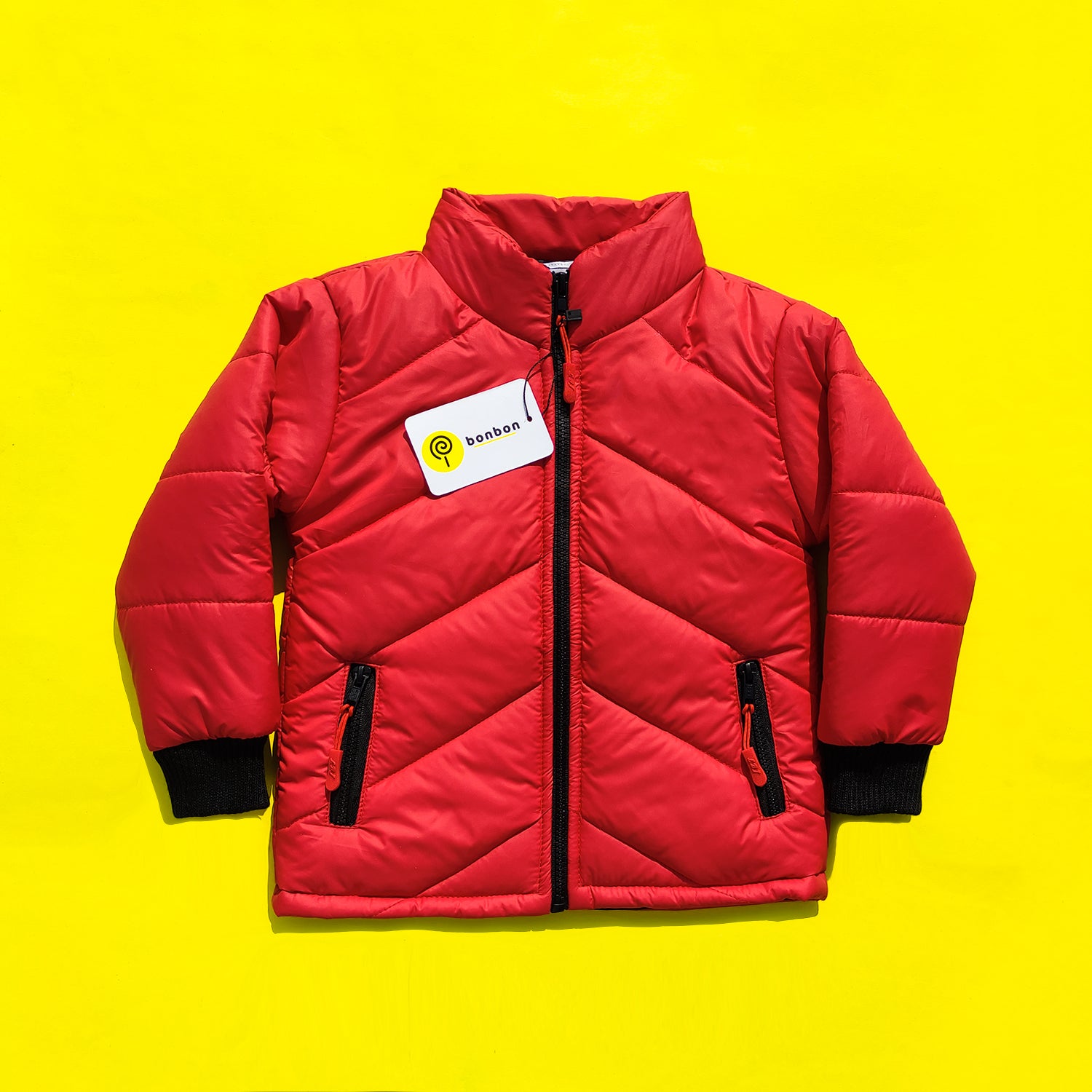 Red Full Sleeves Puffer Jacket V2