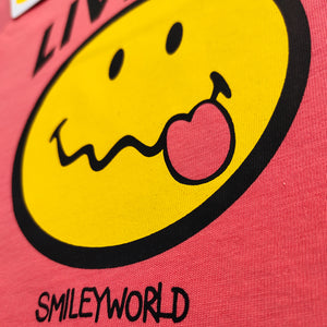 Smiley World Coral Tee